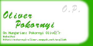 oliver pokornyi business card